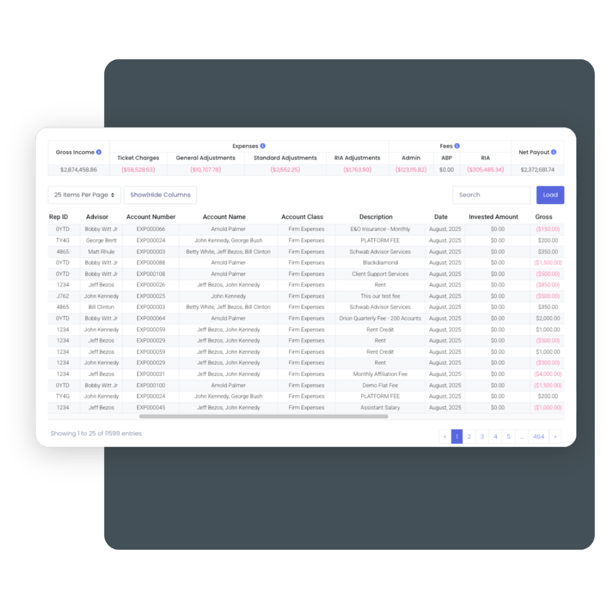 AdvisorBOB Website Image - Fee Details - Features