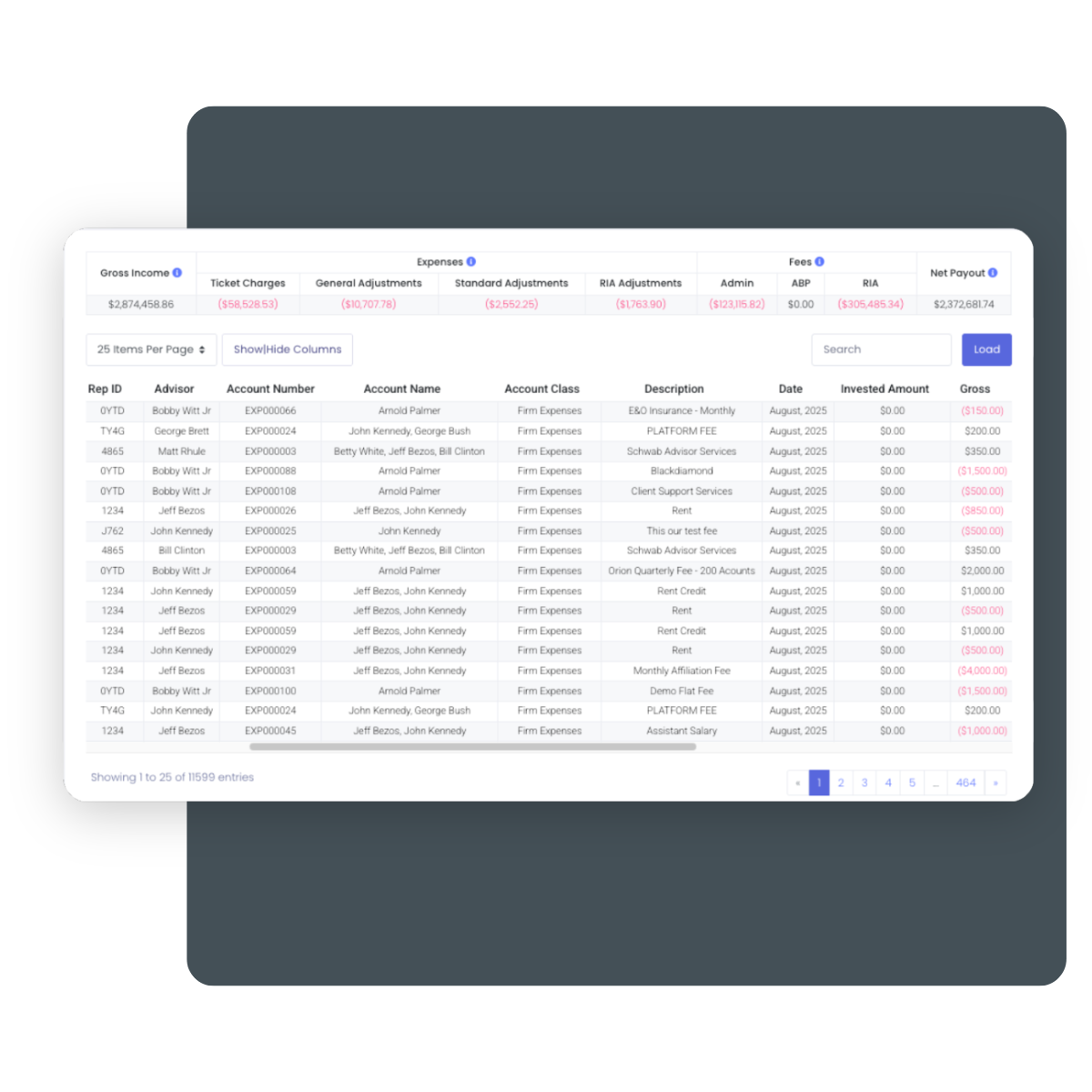 AdvisorBOB Website Image - Fee Details - Features